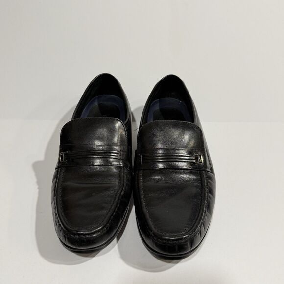 Bostonian Men\'s Prescott Slip-on Black Leather Loafers size 10 D main image 8